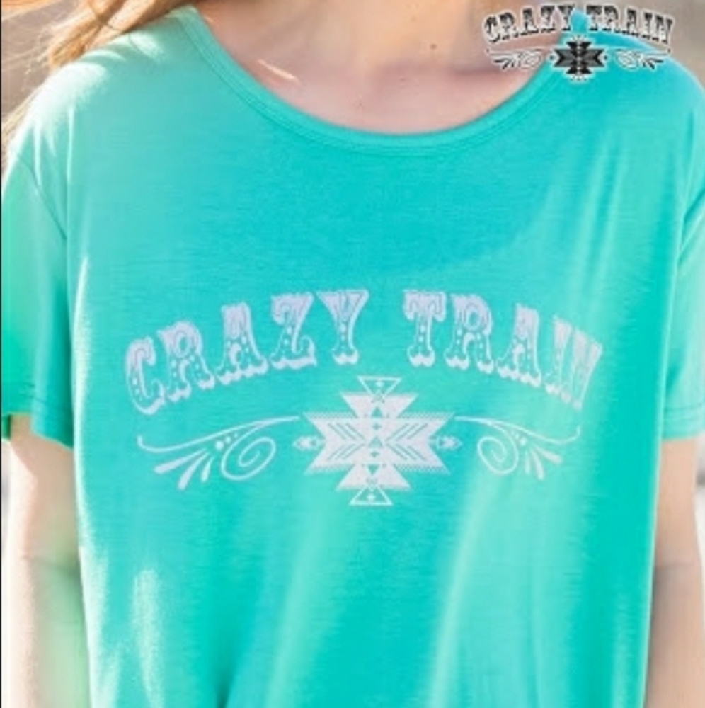 Crazy Train Turquoise Tee